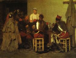 Guillaume Regamey Cuirassiers at the Tavern Norge oil painting art